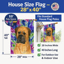 Bullmastiff House Flag 28x40 Porch Sleeve Pole Decorative Outside Yard Banner Artwork Wall Hanging, Polyester