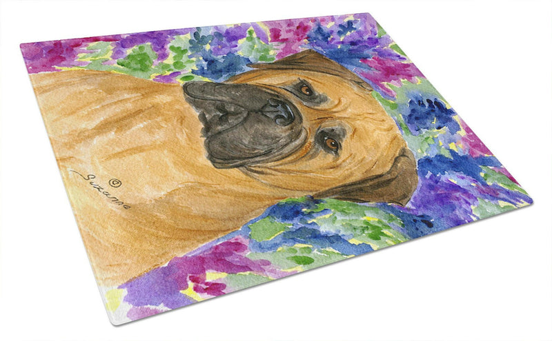 Bullmastiff Glass Cutting Board Large