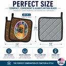 Bullmastiff Pot Holder Set of 2 Heat Resistant Quilted Hot Pads 7.5 x 7.5 Inch, Insulated Kitchen Trivets for Cooking & Baking