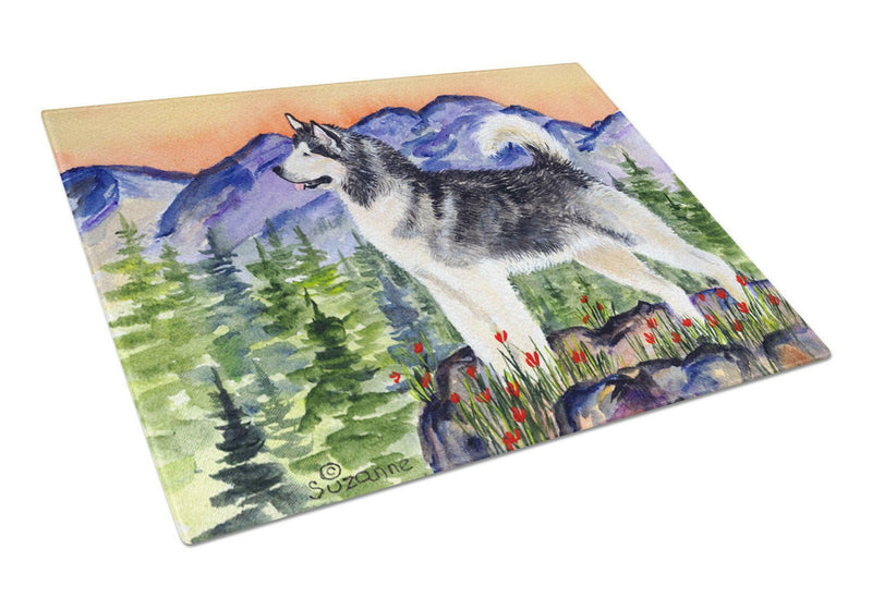 Alaskan Malamute Glass Cutting Boards – Durable, Decorative Kitchen Art Large