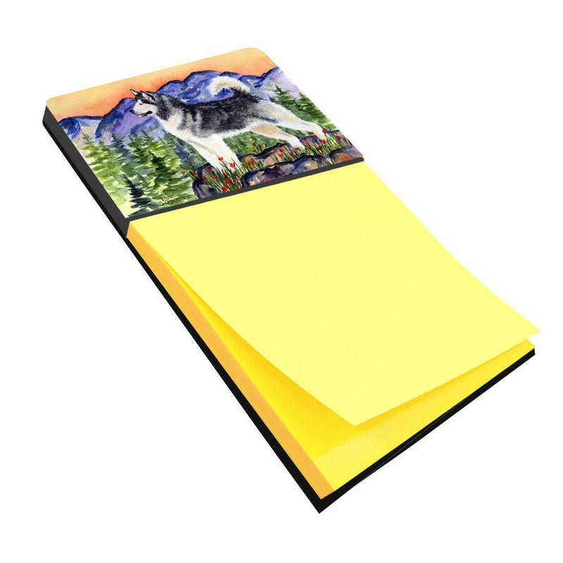 Alaskan Malamute Refiillable Sticky Note Holder or Note Dispenser SS8157SN- Refiilable Desk Accessory Note Pad
