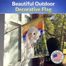 Bedlington Terrier House Flag 28x40 Porch Sleeve Pole Decorative Outside Yard Banner Artwork Wall Hanging, Polyester
