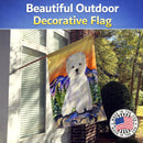 Westie House Flag 28x40 Porch Sleeve Pole Decorative Outside Yard Banner Artwork Wall Hanging, Polyester