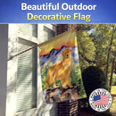Golden Retriever House Flag 28x40 Porch Sleeve Pole Decorative Outside Yard Banner Artwork Wall Hanging, Polyester