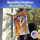 Cavalier Spaniel House Flag 28x40 Porch Sleeve Pole Decorative Outside Yard Banner Artwork Wall Hanging, Polyester