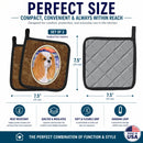 Cavalier Spaniel Pot Holder Set of 2 Heat Resistant Quilted Hot Pads 7.5 x 7.5 Inch, Insulated Kitchen Trivets for Cooking & Baking