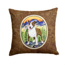Bull Terrier Decorative Throw Pillow 14x14 Indoor Outdoor Accent Cushion, Fabric Cover with Insert for Sofa, Bed, Porch & Living Room