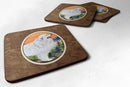 Great Pyrenees Foam Coasters Set of 4 Cup Coasters for Indoor Outdoor, Tabletop Protection, Anti Slip, Mouse pad Material