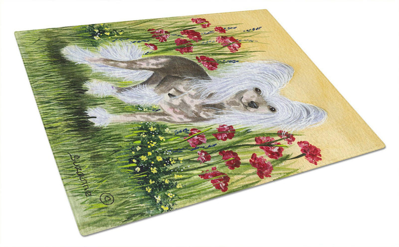 Chinese Crested Glass Cutting Board Large