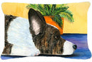 Corgi Decorative Throw Pillow 12x16 Indoor Outdoor Accent Cushion, Fabric Cover with Insert for Sofa, Bed, Porch & Living Room