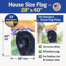 Chow Chow House Flag 28x40 Porch Sleeve Pole Decorative Outside Yard Banner Artwork Wall Hanging, Polyester