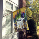 Papillon House Flag 28x40 Porch Sleeve Pole Decorative Outside Yard Banner Artwork Wall Hanging, Polyester