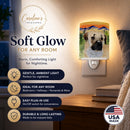 Anatolian Shepherd Ceramic Night Light Compact, UL-Certified, Ideal for Bedroom, Bathroom, Nursery, Hallway, Kitchen, 6x4x3, Multicolor