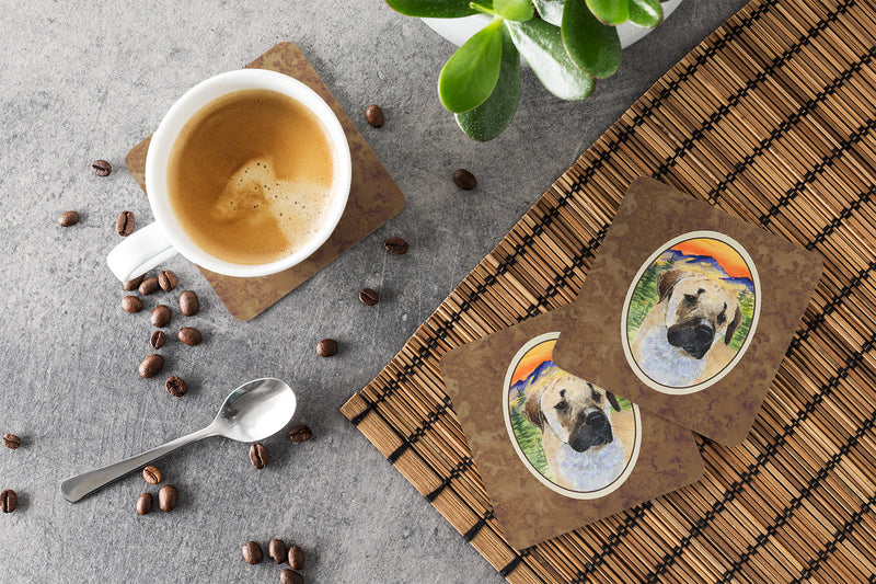 Anatolian Shepherd Coasters - Set of 4 Lightweight Foam, Absorbent Drink Coasters