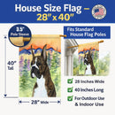Boxer House Flag 28x40 Porch Sleeve Pole Decorative Outside Yard Banner Artwork Wall Hanging, Polyester