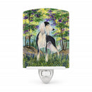 Saluki Ceramic Night Light Compact, UL-Certified, Ideal for Bedroom, Bathroom, Nursery, Hallway, Kitchen, 6x4x3, Multicolor