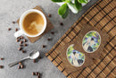 Saluki Foam Coasters Set of 4 Cup Coasters for Indoor Outdoor, Tabletop Protection, Anti Slip, Mouse pad Material