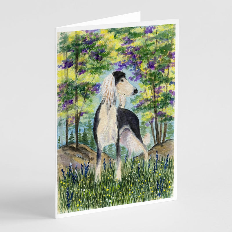 Saluki Greeting Cards and Envelopes Pack of 8