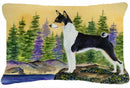 Basenji Decorative Throw Pillow 12x16 Indoor Outdoor Accent Cushion, Fabric Cover with Insert for Sofa, Bed, Porch & Living Room
