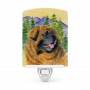 Leonberger Ceramic Night Light Compact, UL-Certified, Ideal for Bedroom, Bathroom, Nursery, Hallway, Kitchen, 6x4x3, Multicolor