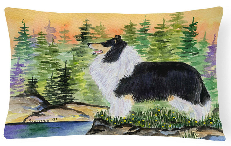 Collie Decorative   Canvas Fabric Pillow