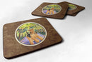 Airedale Coasters - Set of 4 Lightweight Foam, Absorbent Drink Coasters