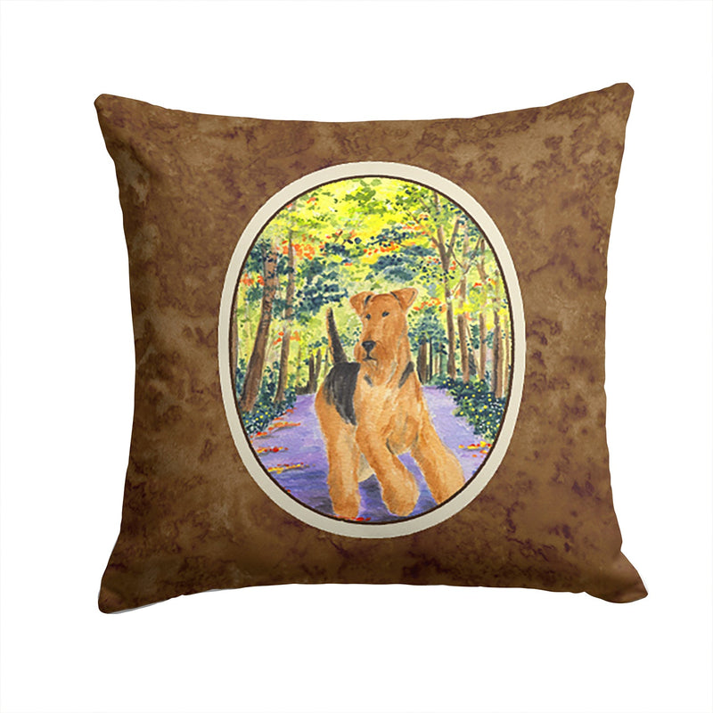 Airedale Throw Pillow - 14x14 Decorative Pillow – Art for Your Home & Patio