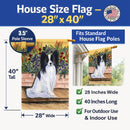 Papillon House Flag 28x40 Porch Sleeve Pole Decorative Outside Yard Banner Artwork Wall Hanging, Polyester