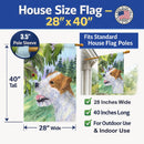 Jack Russell Terrier House Flag 28x40 Porch Sleeve Pole Decorative Outside Yard Banner Artwork Wall Hanging, Polyester