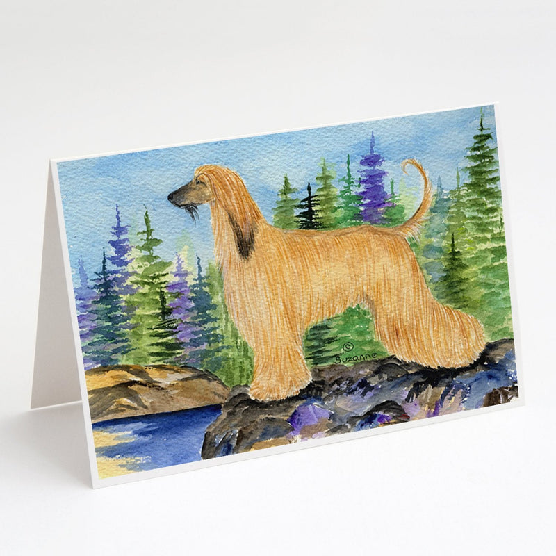 Afghan Hound Greeting Cards and Envelopes Pack of 8