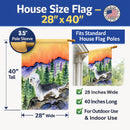Dandie Dinmont Terrier House Flag 28x40 Porch Sleeve Pole Decorative Outside Yard Banner Artwork Wall Hanging, Polyester