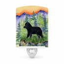 Schipperke Ceramic Night Light Compact, UL-Certified, Ideal for Bedroom, Bathroom, Nursery, Hallway, Kitchen, 6x4x3, Multicolor