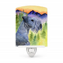 Cesky Terrier Ceramic Night Light Compact, UL-Certified, Ideal for Bedroom, Bathroom, Nursery, Hallway, Kitchen, 6x4x3, Multicolor