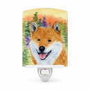 Shiba Inu Ceramic Night Light Compact, UL-Certified, Ideal for Bedroom, Bathroom, Nursery, Hallway, Kitchen, 6x4x3, Multicolor