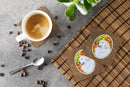 Great Pyrenees Foam Coasters Set of 4 Cup Coasters for Indoor Outdoor, Tabletop Protection, Anti Slip, Mouse pad Material