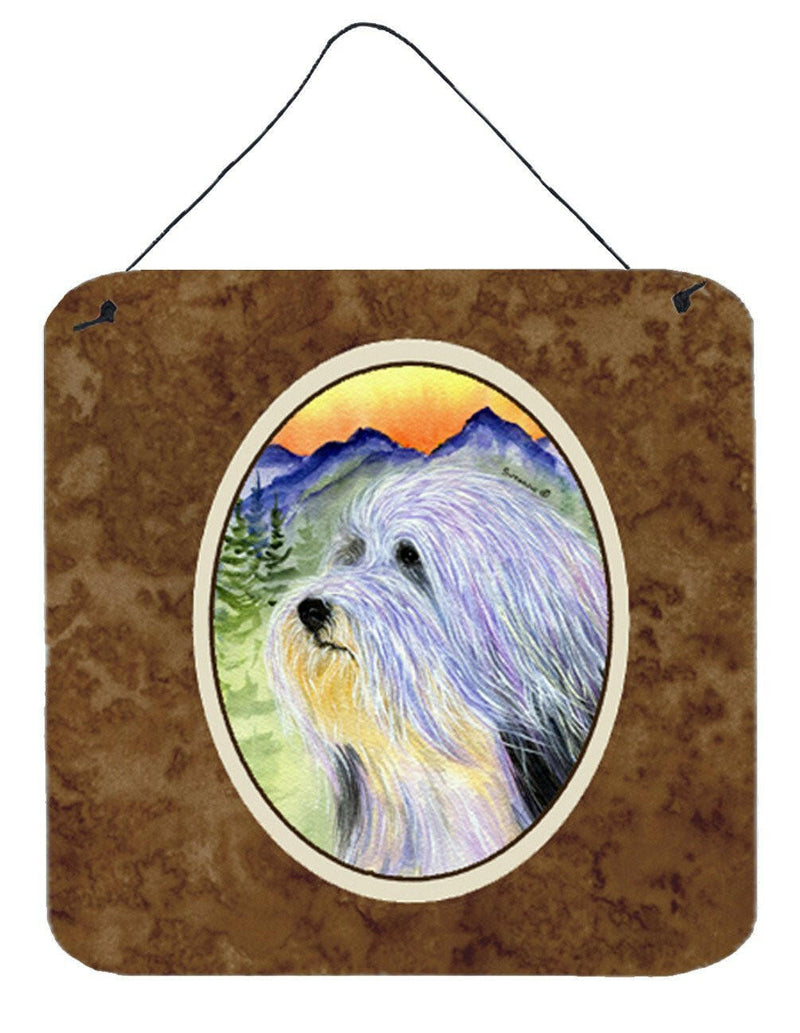 Bearded Collie Aluminium Metal Wall or Door Hanging Prints