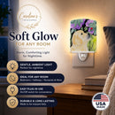 Golden Retriever Ceramic Night Light Compact, UL-Certified, Ideal for Bedroom, Bathroom, Nursery, Hallway, Kitchen, 6x4x3, Multicolor