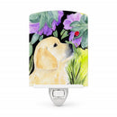 Golden Retriever Ceramic Night Light Compact, UL-Certified, Ideal for Bedroom, Bathroom, Nursery, Hallway, Kitchen, 6x4x3, Multicolor