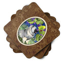 Keeshond Foam Coasters Set of 4 Cup Coasters for Indoor Outdoor, Tabletop Protection, Anti Slip, Mouse pad Material