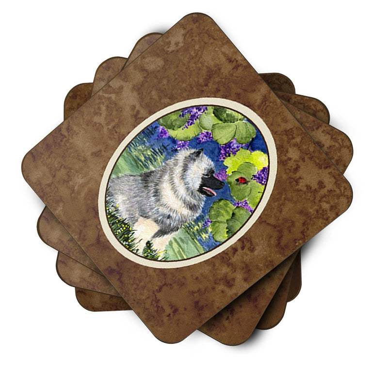 Set of 4 Keeshond Foam Coasters