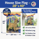 Cairn Terrier House Flag 28x40 Porch Sleeve Pole Decorative Outside Yard Banner Artwork Wall Hanging, Polyester