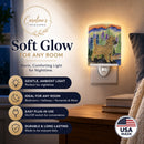 Cairn Terrier Ceramic Night Light Compact, UL-Certified, Ideal for Bedroom, Bathroom, Nursery, Hallway, Kitchen, 6x4x3, Multicolor