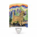 Cairn Terrier Ceramic Night Light Compact, UL-Certified, Ideal for Bedroom, Bathroom, Nursery, Hallway, Kitchen, 6x4x3, Multicolor