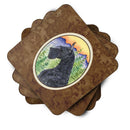 Schnauzer Foam Coasters Set of 4 Cup Coasters for Indoor Outdoor, Tabletop Protection, Anti Slip, Mouse pad Material
