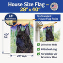 French Bulldog House Flag 28x40 Porch Sleeve Pole Decorative Outside Yard Banner Artwork Wall Hanging, Polyester