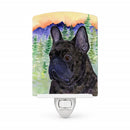French Bulldog Ceramic Night Light Compact, UL-Certified, Ideal for Bedroom, Bathroom, Nursery, Hallway, Kitchen, 6x4x3, Multicolor