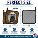 French Bulldog Pot Holder Set of 2 Heat Resistant Quilted Hot Pads 7.5 x 7.5 Inch, Insulated Kitchen Trivets for Cooking & Baking