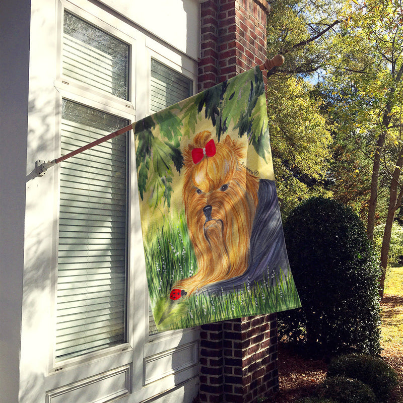 Yorkie Flag Canvas House Size