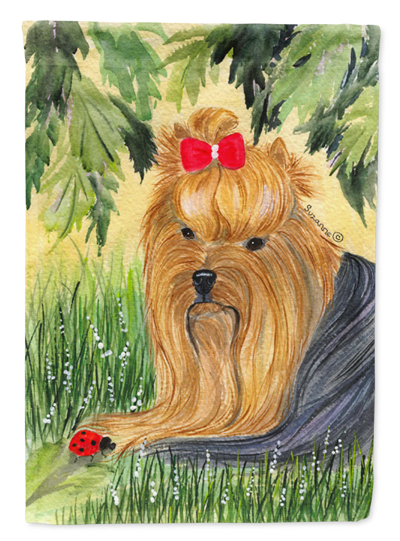 Yorkie Flag Canvas House Size