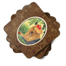 Yorkie Foam Coasters Set of 4 Cup Coasters for Indoor Outdoor, Tabletop Protection, Anti Slip, Mouse pad Material